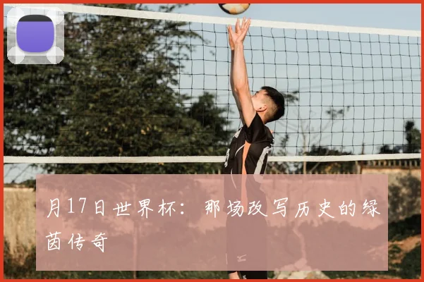 月17日世界杯：那场改写历史的绿茵传奇